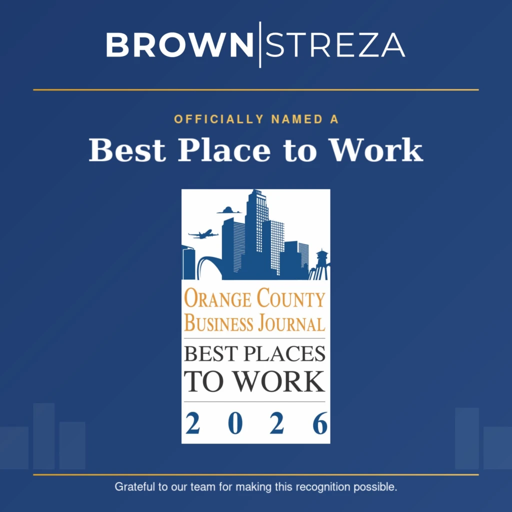 Brown & Streza named one of the 2026 Best Places to Work In Orange